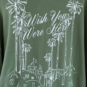 Victoria’s Secret Pink Full zip-up Hoodie Green Size XL wishing You Were Here